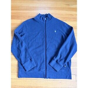 Polo Ralph Lauren Jacket Mens XLarge Blue Performance Track Full Zip Pony